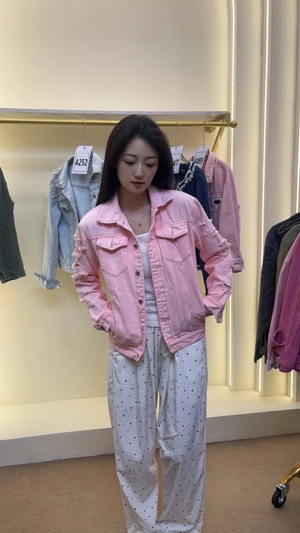 JIN451~500新款外套网红复古宽松机车休闲款春秋牛仔外套