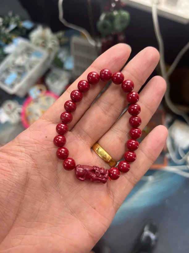 含辰砂工艺品辰砂手串付姐甄选