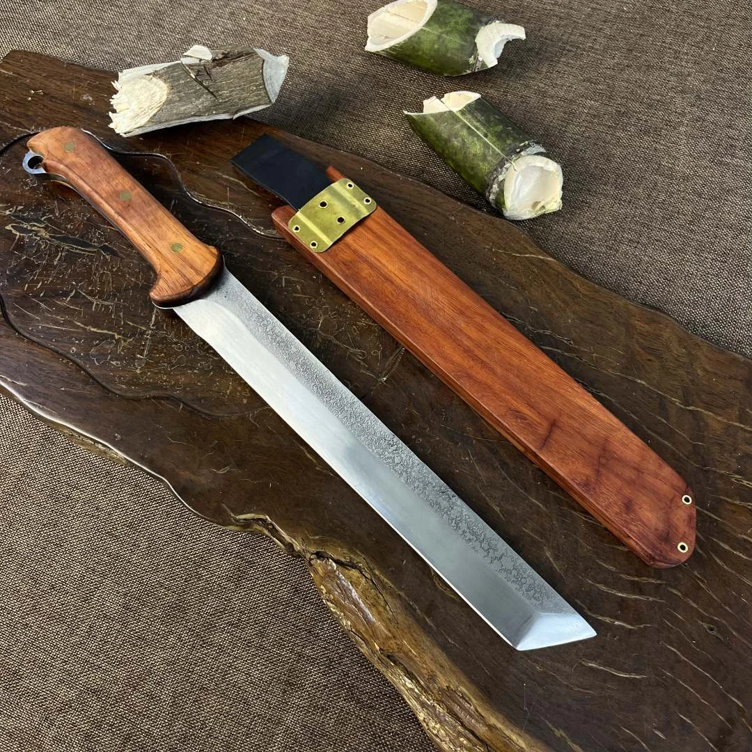 龙泉手工锻打一体轴承钢砍骨刀斩切两用刀家用锋利厨房菜刀户外②