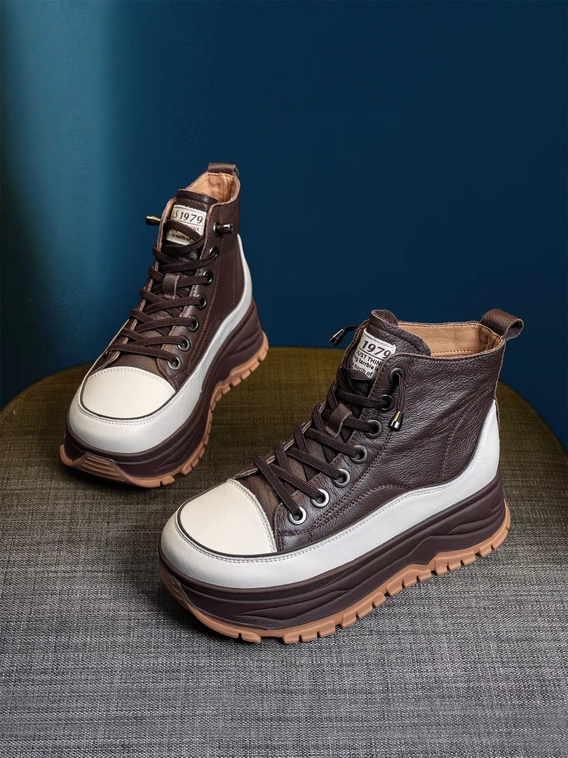 8379-c[高品质]高帮一脚蹬复古女鞋百搭