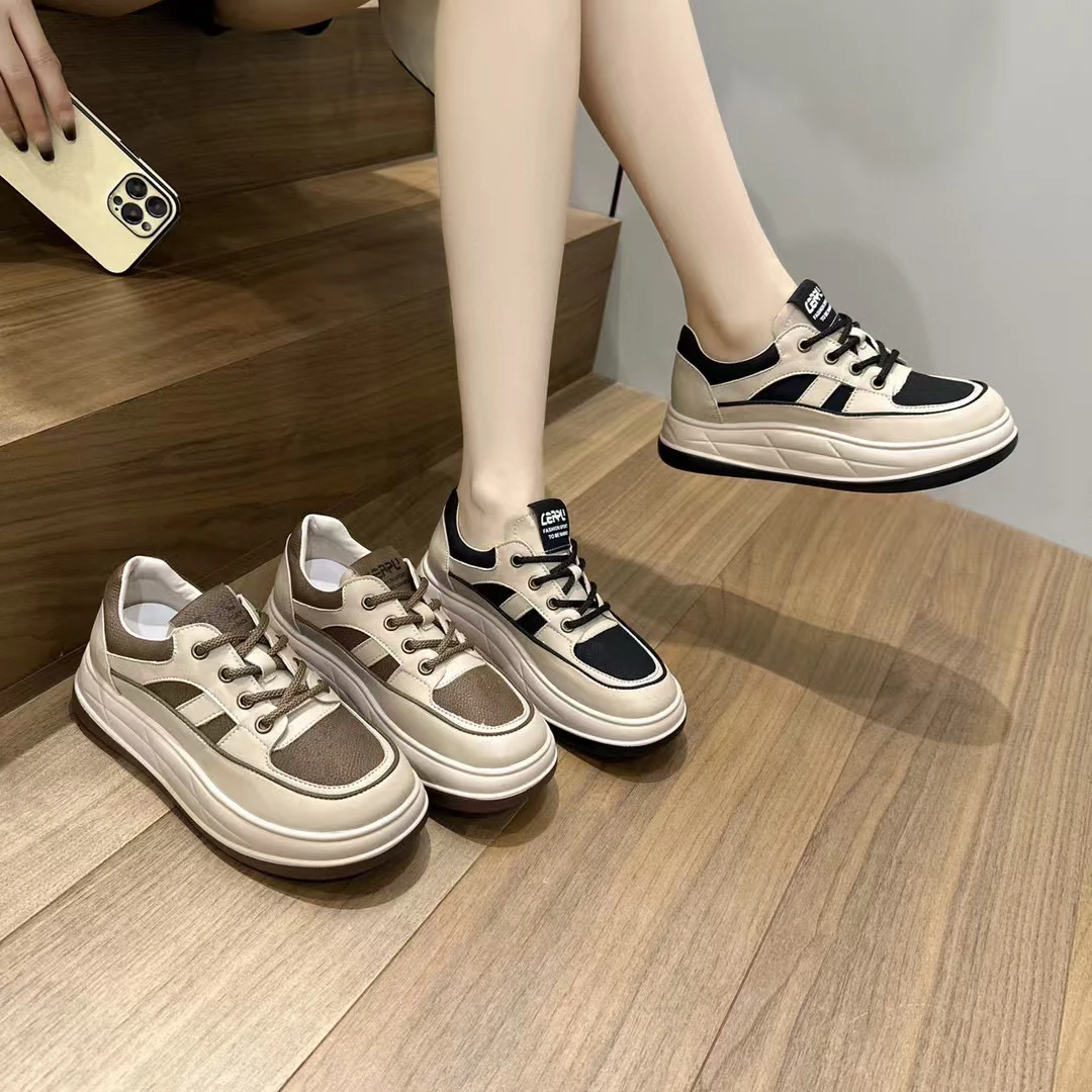 2565复古板鞋新款百搭厚底松糕休闲鞋潮流运动鞋