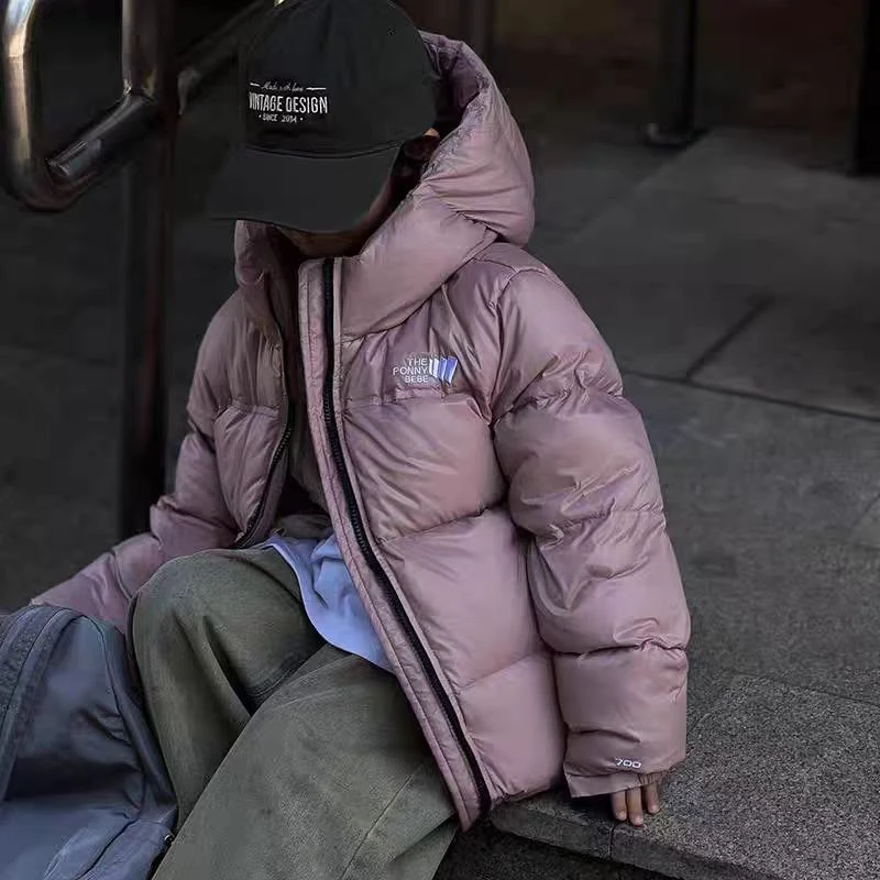 特价潮牌男童女童冬季保暖外套防寒服儿童短款连帽加厚外套