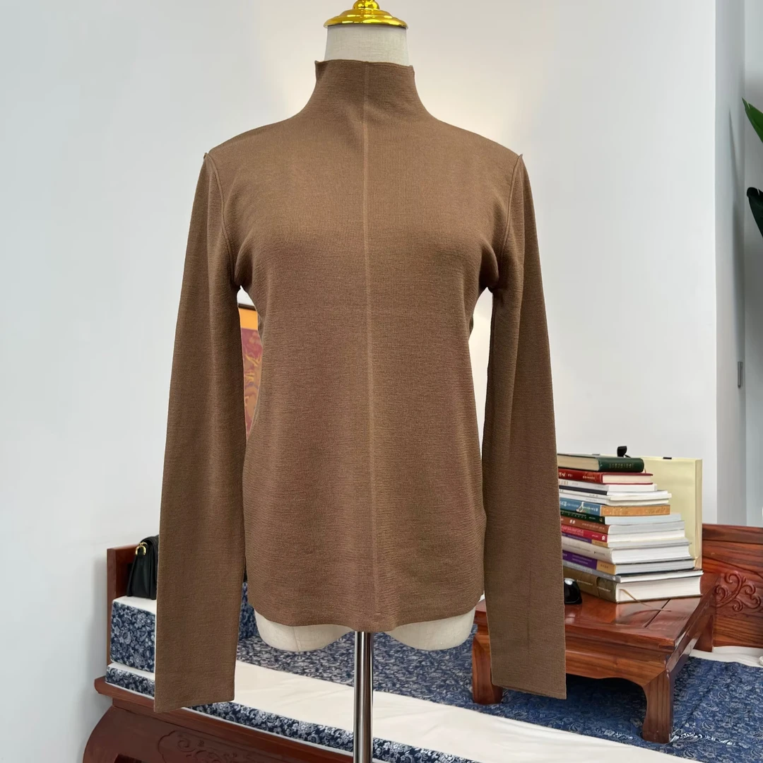 『』品叔&甄选 · 精纺羊毛中领设计显瘦毛衫