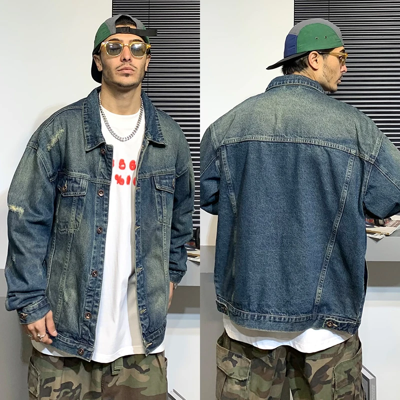 MU经典美式复古牛仔美式高街外套