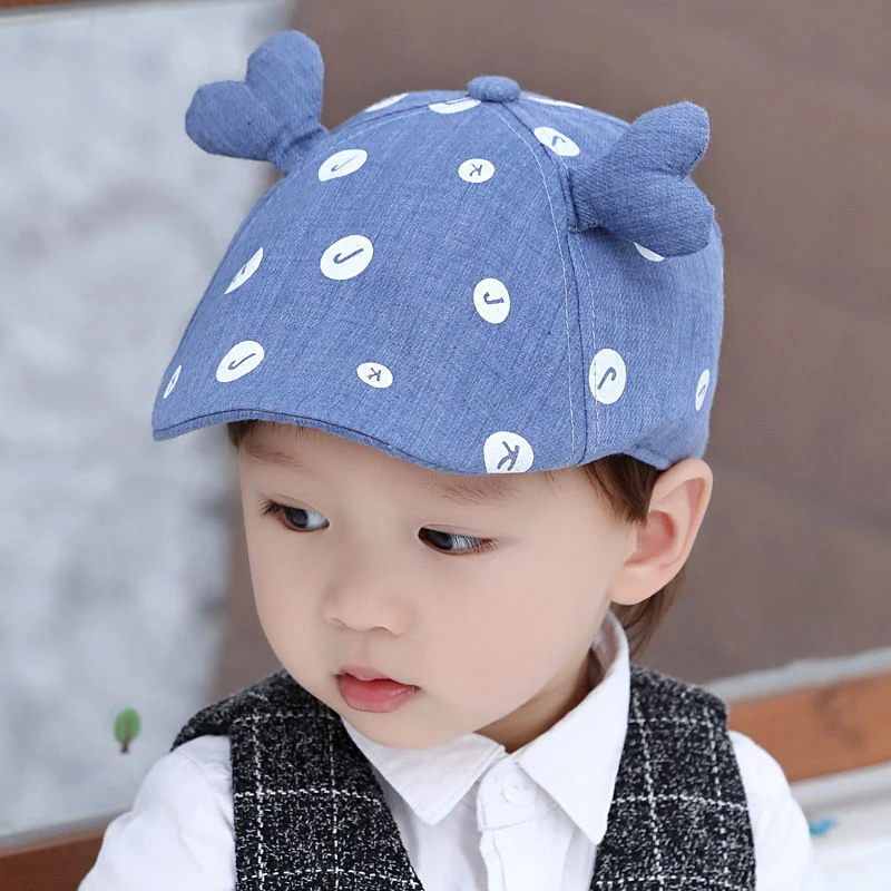 宝宝帽子春秋男女儿童贝雷帽韩版1岁0小孩6-12月前进棒球鸭舌帽潮