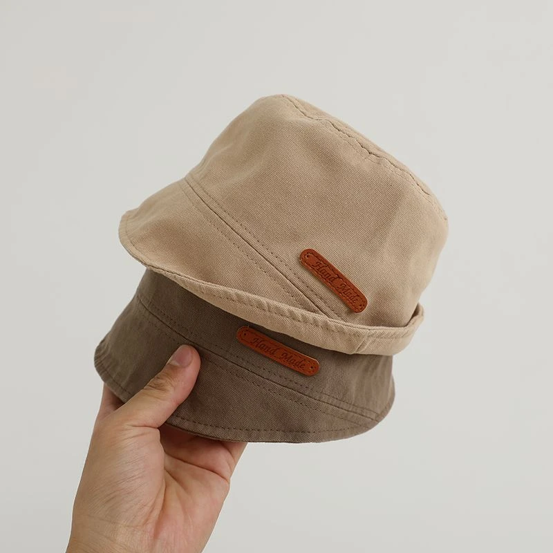 ins韩系宝宝渔夫帽男童女童洋气水桶帽春秋夏季遮阳凹造型盆帽潮