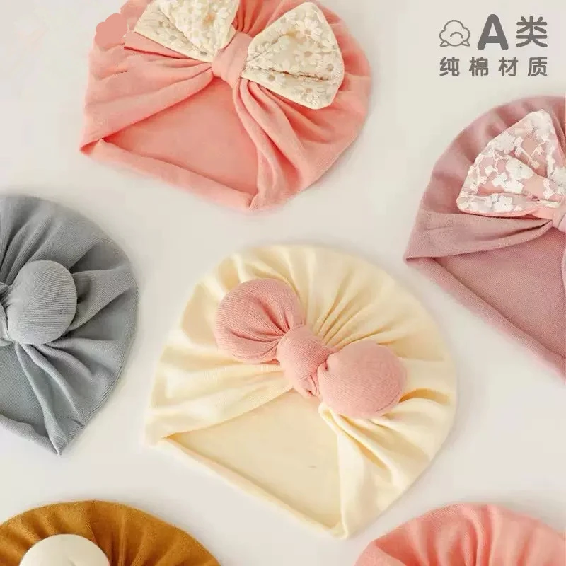 婴儿帽子春秋款冬季新生儿胎帽男女宝宝印度帽0-3月初生儿卤门帽