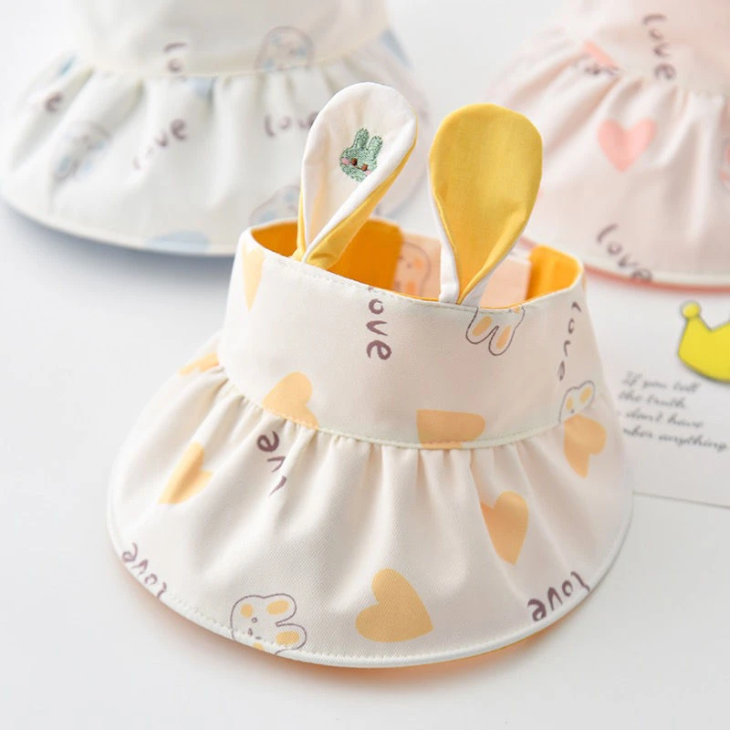 婴儿帽子夏季薄款遮阳帽可爱超萌宝宝防晒太阳帽空顶帽男女宝帽子