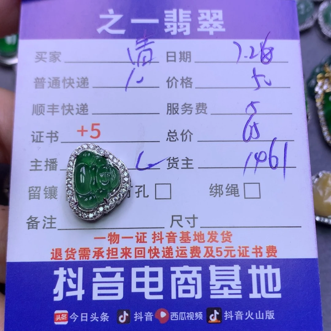 【闪购商品】翡翠颈饰银S925镶嵌清**之