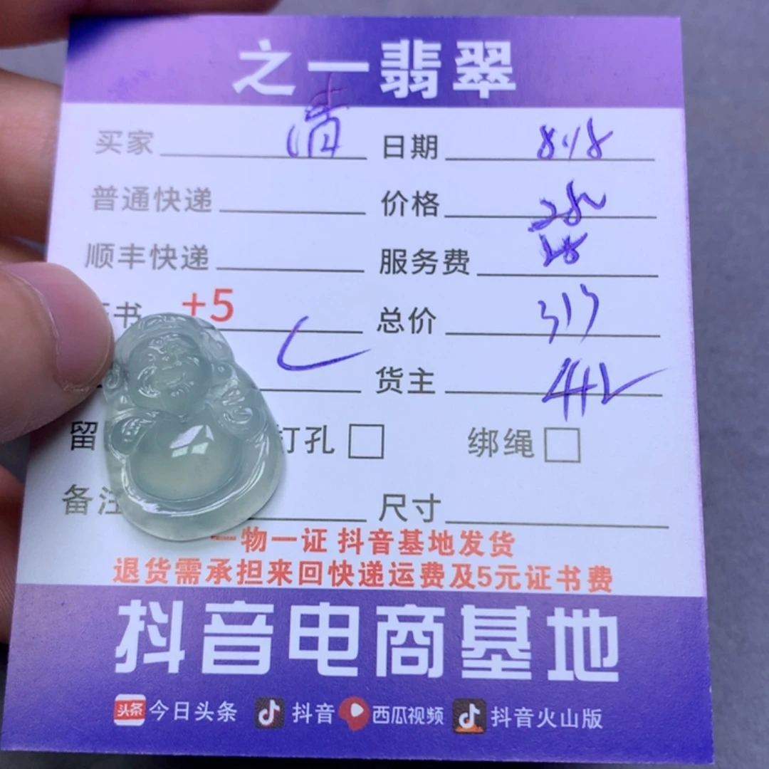 【闪购商品】翡翠颈饰未镶嵌清**宝