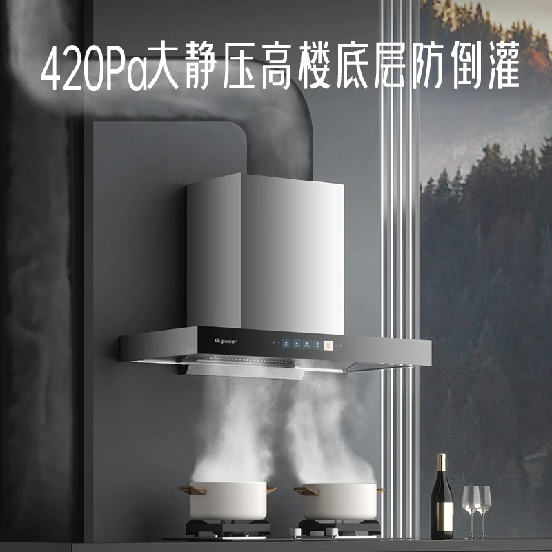 顾家抽油烟机家用厨房大吸力中式区式吸油机自动清洗出租房公寓