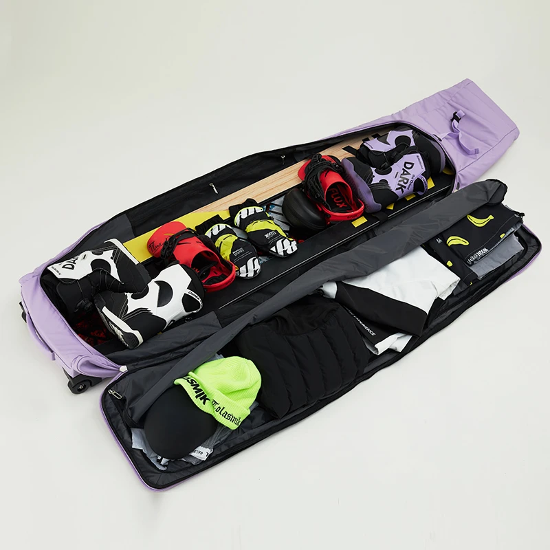 tolasmik滑雪板包带轮单板包多功能防水单双板滚轮包大容量雪具包