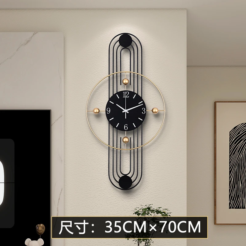 客厅挂钟现代简约静音石英钟创意装饰时尚钟表2025新款挂墙时钟