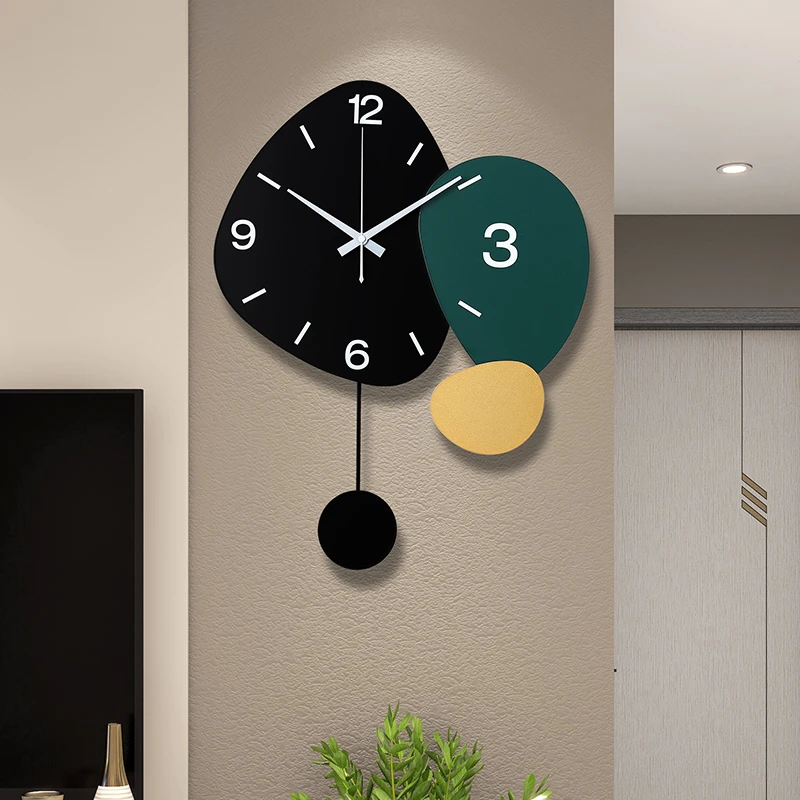 钟表客厅新款时尚家用简约大气时钟个性现代网红装饰挂墙创意挂钟