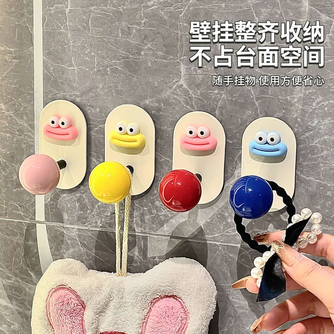 浴室挂钩免打孔强力承重粘胶卫生间门后无痕毛巾粘钩宿舍