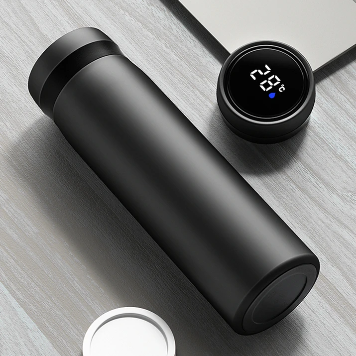 亲爱的简约保温杯智能显温316不锈钢杯子男士泡茶杯茶水分离水杯