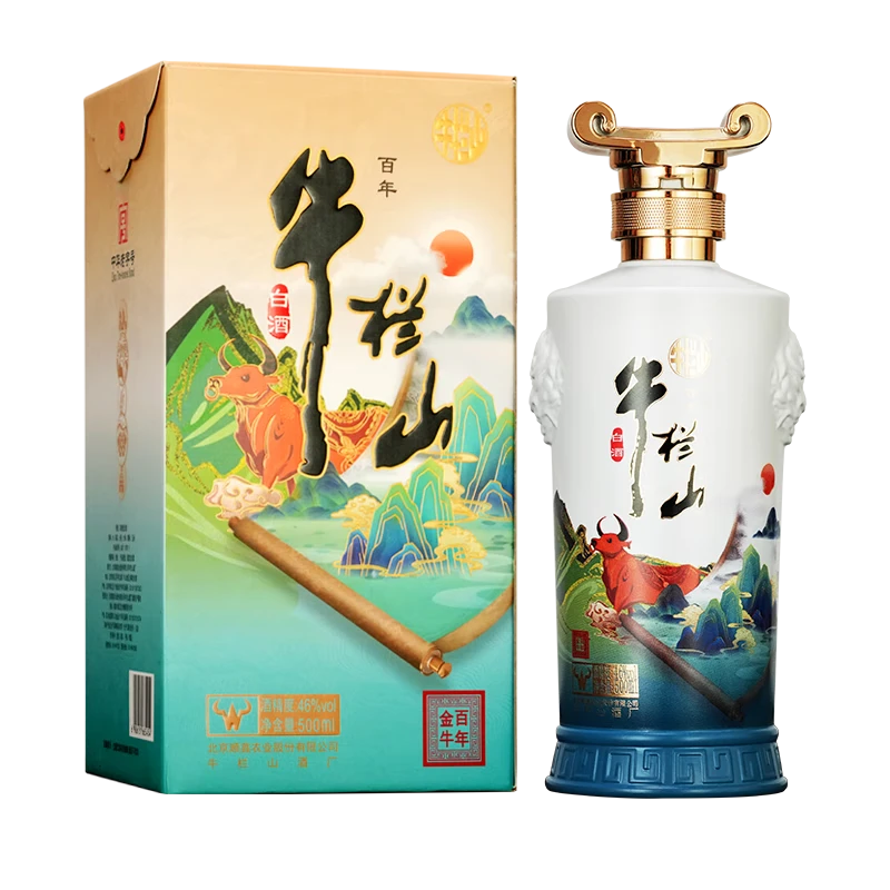 牛栏山北京二锅头 金牛出山 浓香型白酒 46度 整箱6瓶装46度500ml