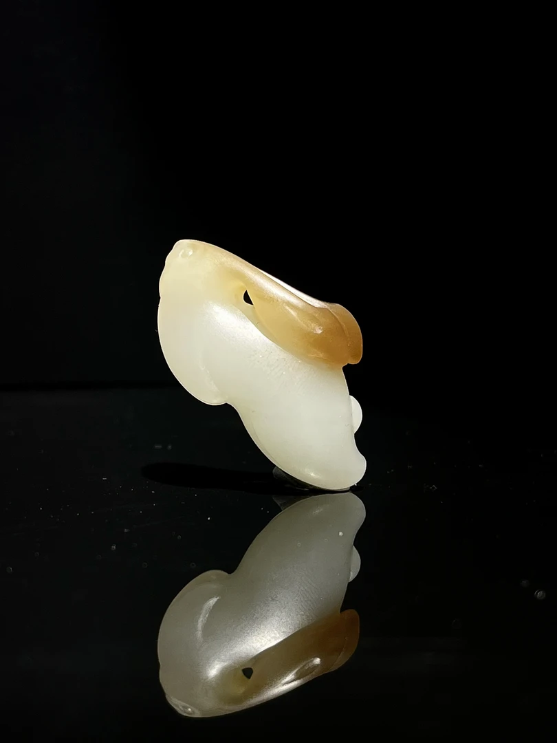 九筒和田玉 「玉兔」新疆和田玉且末糖白 挂件吊坠 9.2g