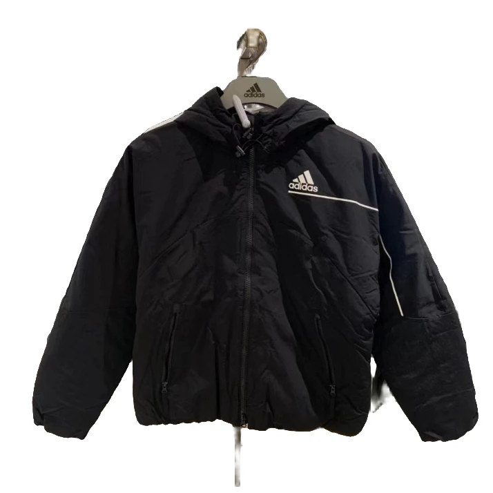 adidas/阿迪达斯女款黑色冬季户外休闲保暖连帽时尚棉服   GM4340