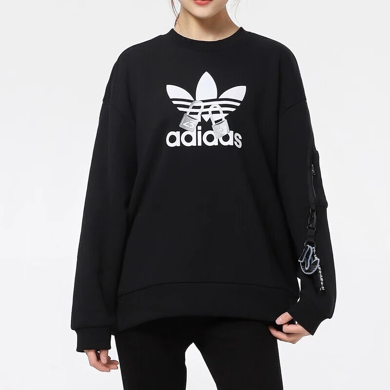 adidas/阿迪达斯三叶草Vday Crew休闲运动圆领长袖女卫衣  H39037