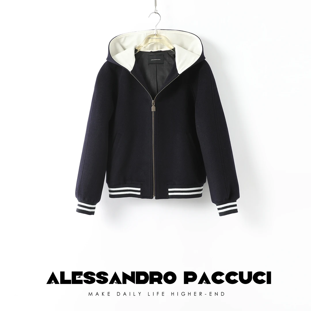 Alessandro Paccuci洛哥24185X美利奴羊毛羊绒 CEL*E经典重工外套