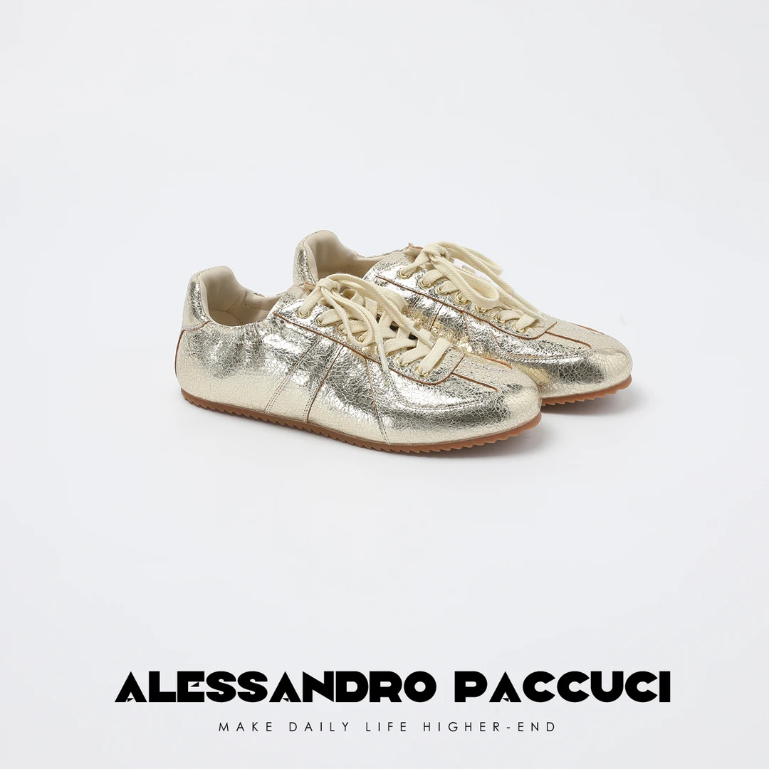 Alessandro Paccuci洛哥24008X金属贴膜牛皮 潮流B入亮面休闲鞋