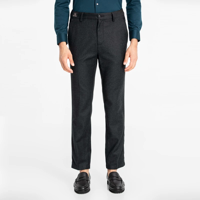 路卡迪龙【羊毛羊绒】研发可水洗羊毛直筒保暖休闲西裤143216806