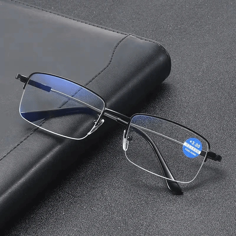 【记忆钛】超轻防蓝光护目镜高清老花眼镜送长辈首选/礼盒装