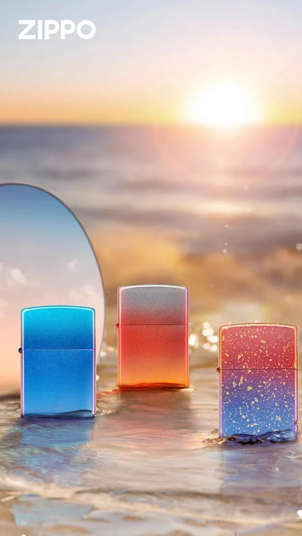 ZIPPO打火机原装时光漫步晚霞蔚蓝暖阳套装