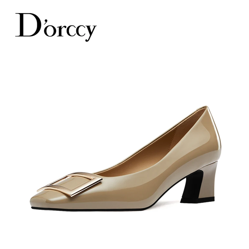 迪奥希2024秋冬季设计师新款粗跟单鞋女浅口百搭三色时装单鞋女