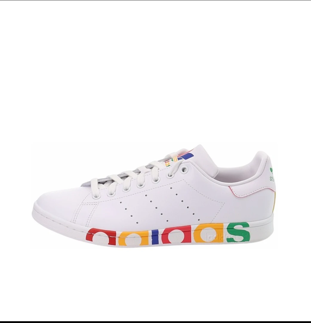 adidas/ 三叶草  FY1146彩虹 男子史密斯绿尾休闲板