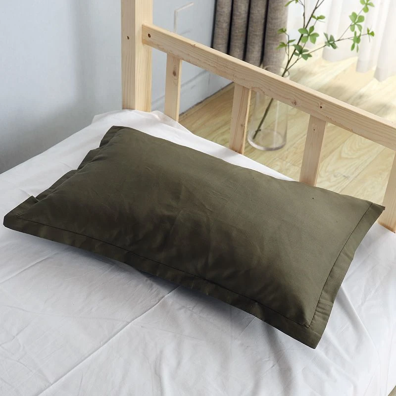 军绿色枕套枕头皮枕头套单双人一只装学生宿舍军训通用绿色成人