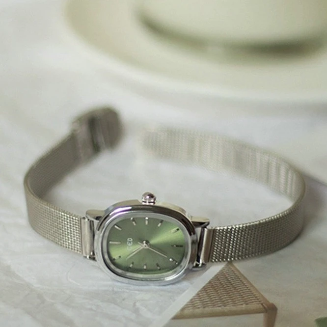 2025网红高颜值手表女款复古网带机械表小众设计轻奢防水时尚小巧