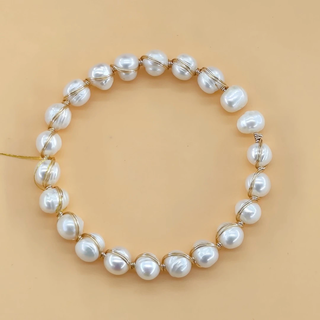 【东园家】编织纯天然珍珠手链
