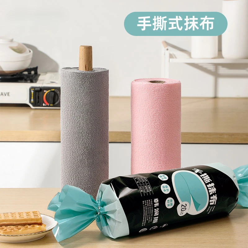 家用厨房清洁抹布加厚手撕抹布吸水吸油易清洗干湿两用抹布清洁布