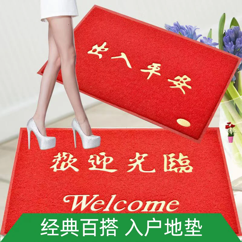 pvc加厚丝圈防水防滑家用脚垫除尘刮沙地垫门垫裁剪吸水防滑垫