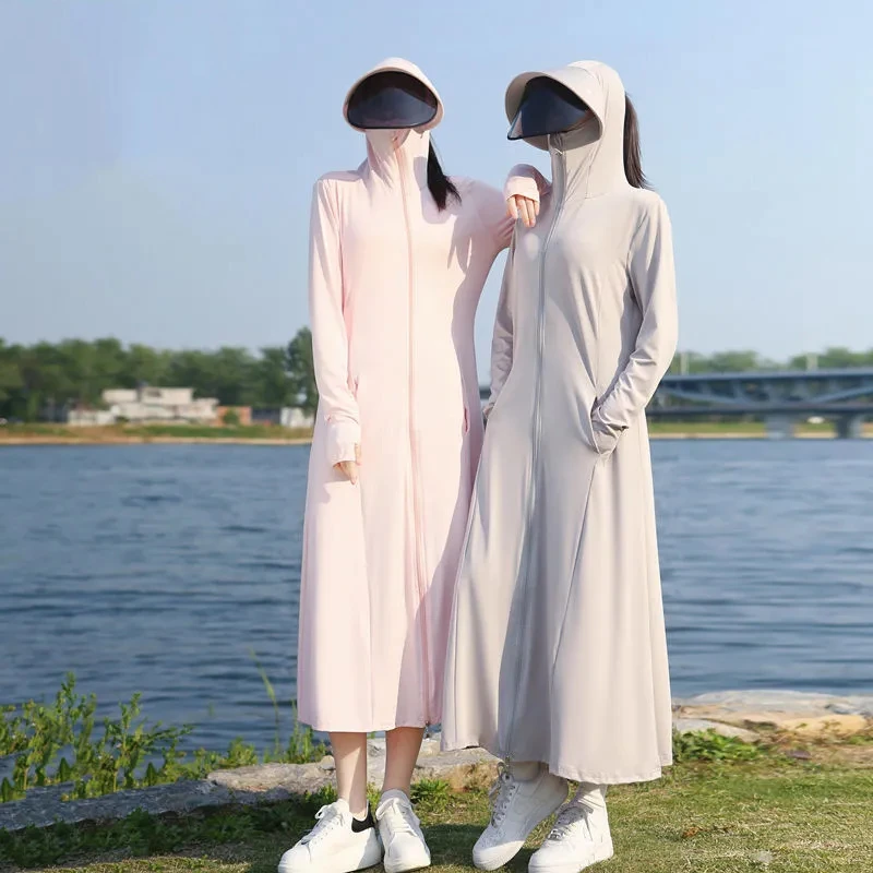 防晒衣女夏季2023新款薄款长款全身开衫防晒服防紫外线罩衫透气