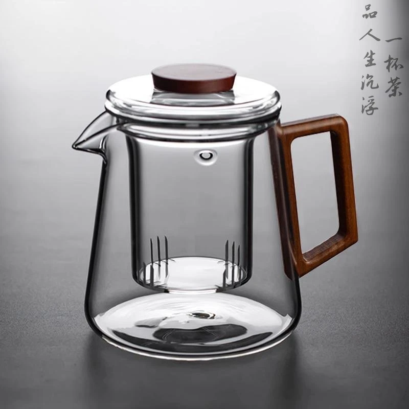 高硼硅蒸汽茶具家用过滤专用防烫大容量月牙煮茶器耐热茶壶茶具