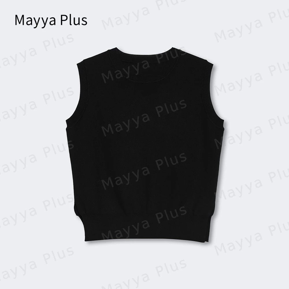 【开叉背心】Mayya Plus原时尚气质新品显瘦遮肉百搭款背心32336700