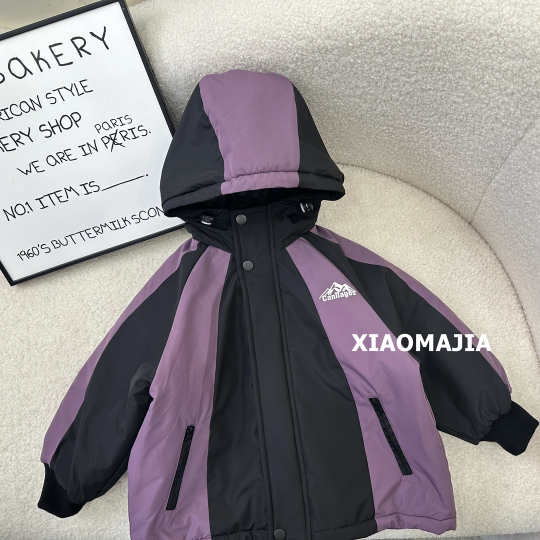 现货-秋冬季冲锋衣棉服儿童外套出行男童女童时尚上衣【D-9373】