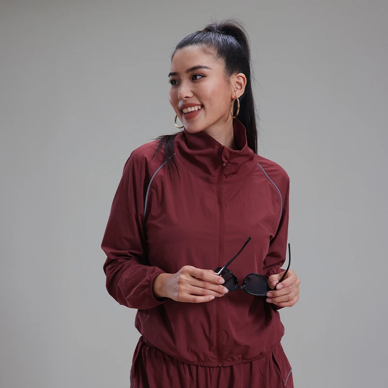 OULLA【官方】外套长袖休闲透气弹力时尚跑步立领户外运动EM3488