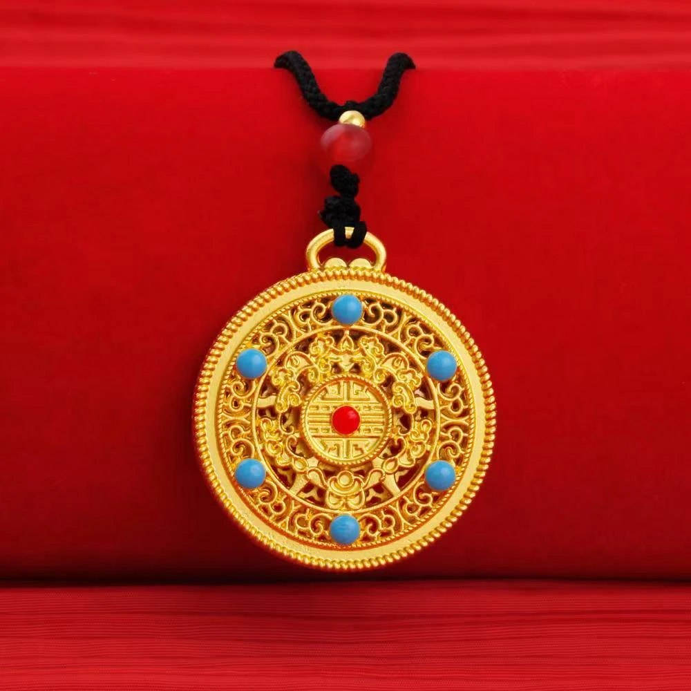 合金项链 八宝圆盘项链