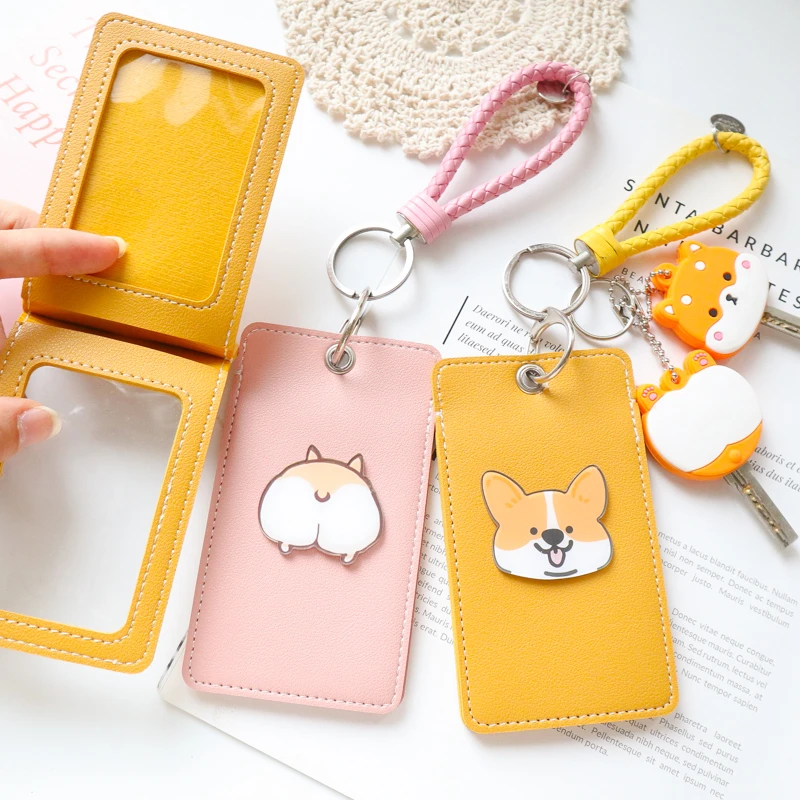 分隔双层卡套柯基公交卡地铁校园饭卡学生门禁身份证件保护套