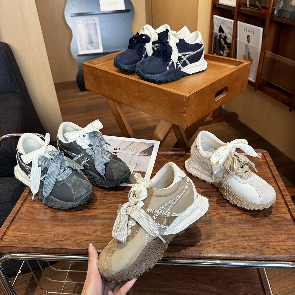 洛姐【范小洛】少量现货！2025春季新款+7cm 复古休闲运动阿甘鞋