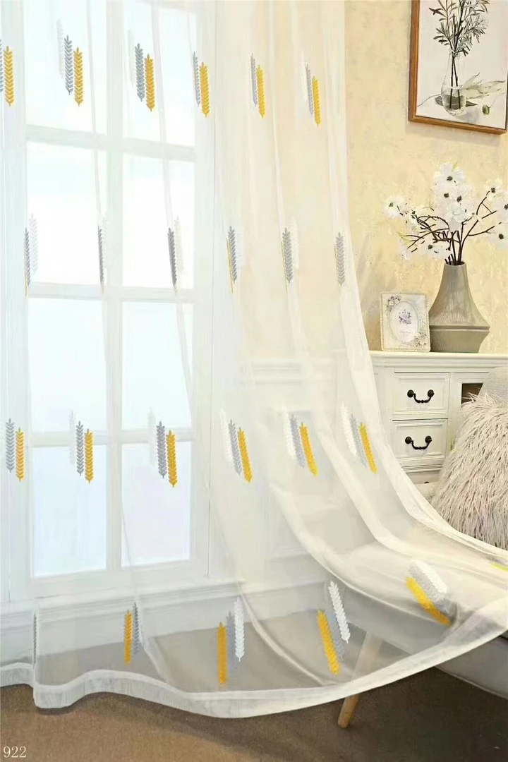 【麦穗】高端刺绣纱帘