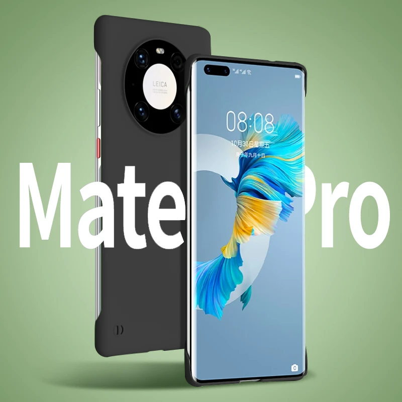 适用华为mate40pro手机壳新款无边框mate40液态硅胶防摔手机壳
