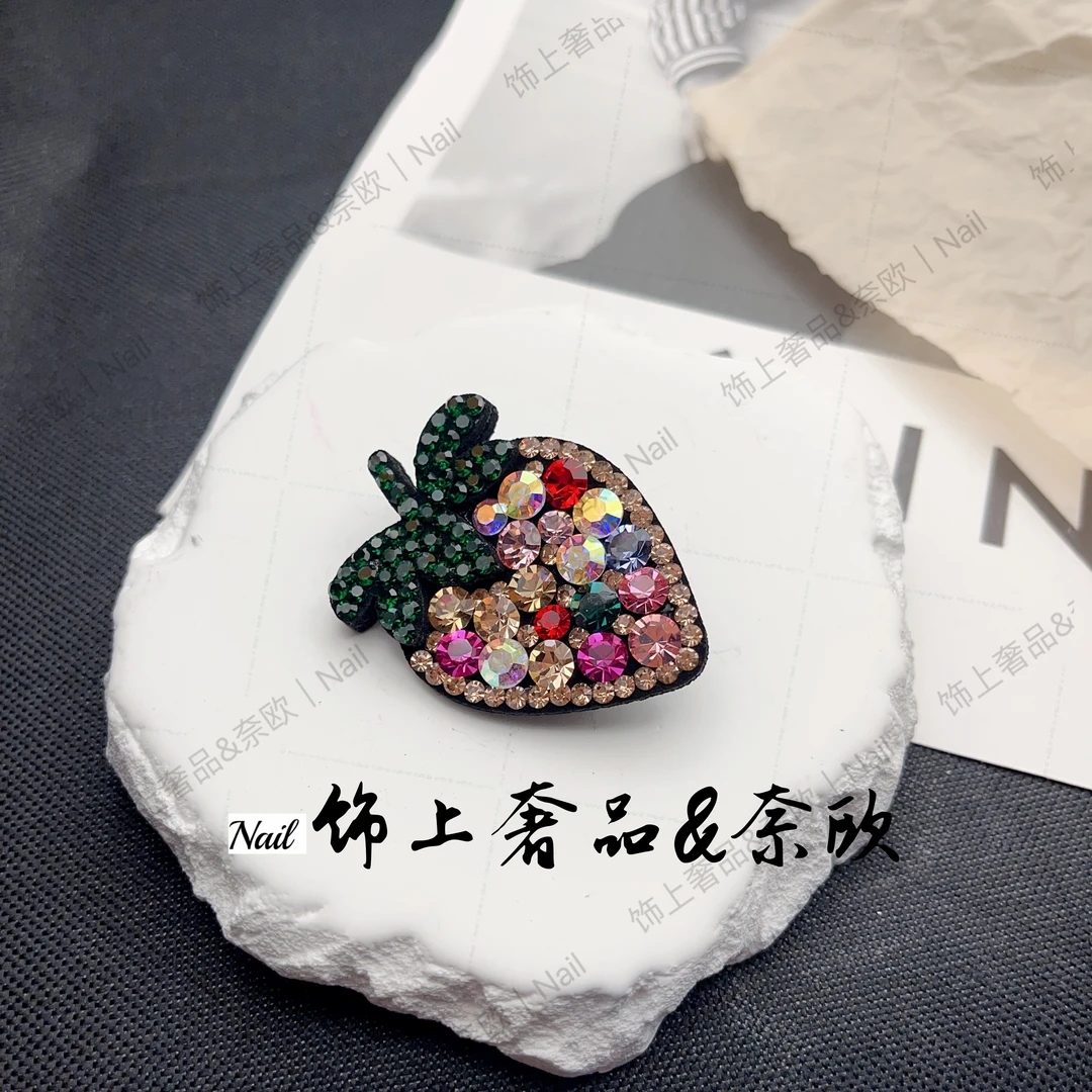 【奈欧·NAIL】设计师系列6652草莓满钻鸭嘴夹韩版
