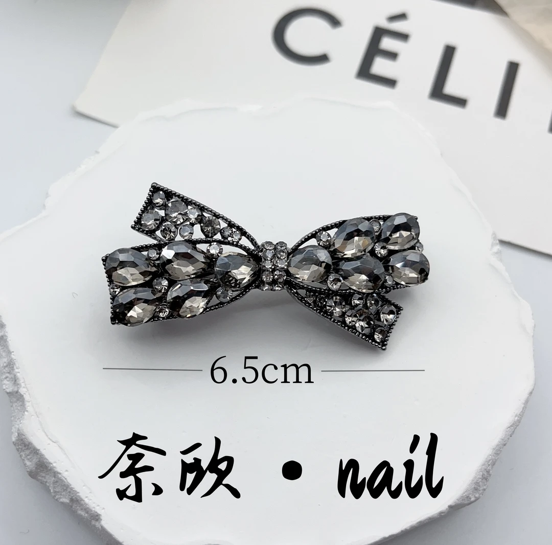 【奈欧·NAIL】设计师6676系列满钻优雅气质合金弹簧夹百搭