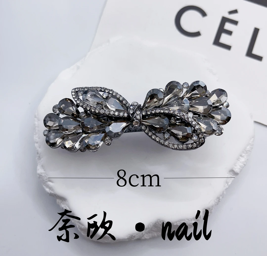 【奈欧·NAIL】设计师6726满钻高级高货气质弹簧夹