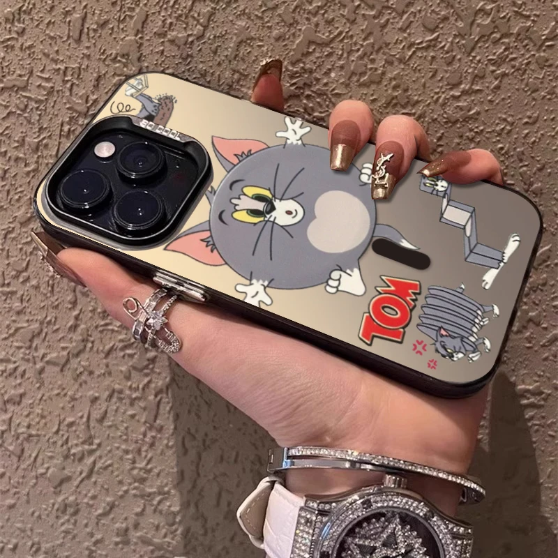 magsafe磁吸汤姆杰瑞适用苹果15pro情侣手机壳可爱磨砂小米14男女